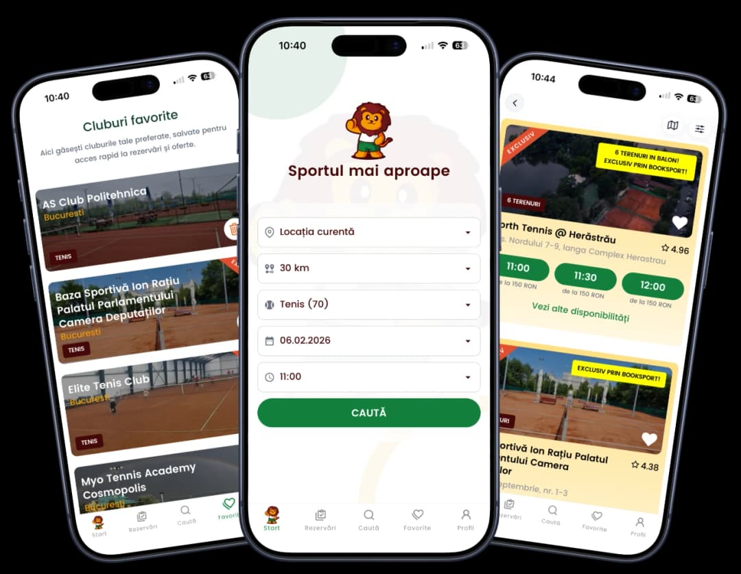 Aplicația Booksport